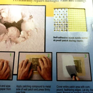 WALL REPAIR PATCH Fix Drywall Hole Ceiling Plaster Damage Metal Mesh 4X4